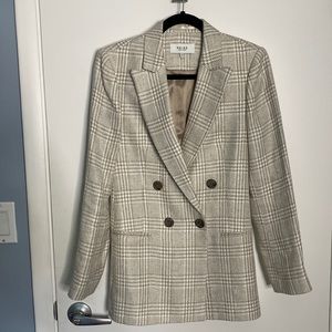 REISS neutral tweed/jarring one blazer, size 4, NWOT